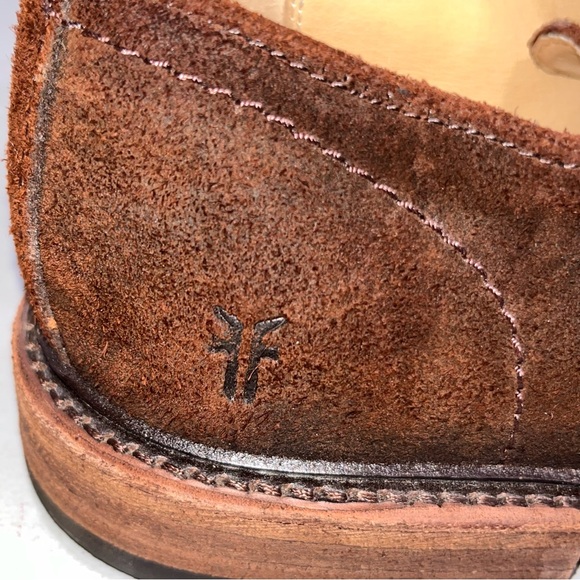 Men’s Frye Brown Burnished Suede Leather Paul Bal Oxford Shoes size 11.5 - Picture 7 of 10